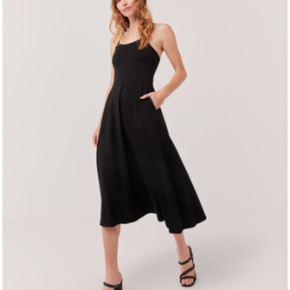 Pact Golden Hour Leaves Juliet Midi Fit & Flare Dress NWT! - Picture 7 of 11